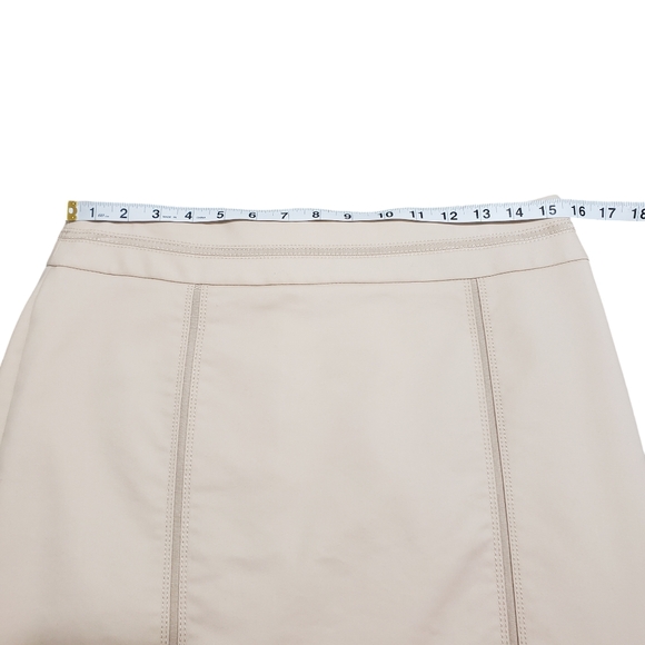 White House Black Market Perfect Form Pencil Skirt Cream Sz 10 Career Business - Picture 6 of 11